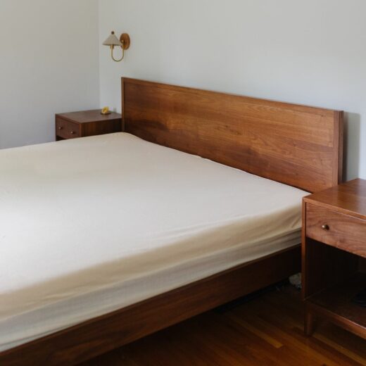 The organic waterproof mattress protector goes over your mattress like a fitted sheet.