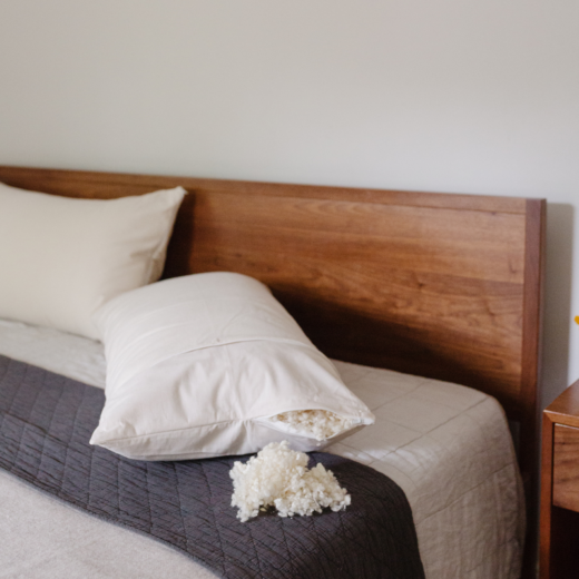 Customizable wool-latex pillow.