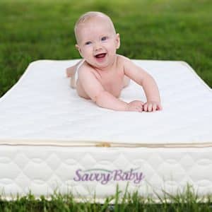 Savvy Baby - Eli on organic crib mattress