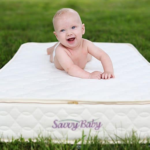 Savvy Baby - Eli on organic crib mattress