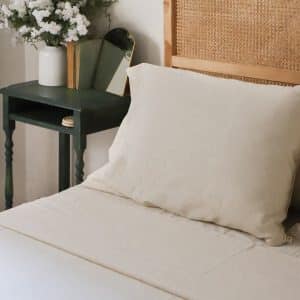 Essentials Bedding Bundle - Natural Shredded Latex Pillows, Organic Sheets Set, Waterproof Mattress Protector