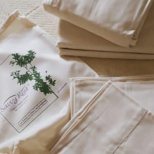 Luxury Bedding Bundle -Talalay Latex Pillows, Organic Sheets Set, Organic Cotton Blanket, Waterproof Mattress Protector