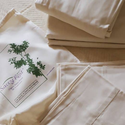 Luxury Bedding Bundle -Talalay Latex Pillows, Organic Sheets Set, Organic Cotton Blanket, Waterproof Mattress Protector